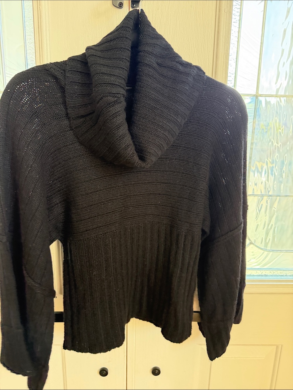 Calvin Klein Black Cowl Neck Knit Sweater - Women Sz S. Like new.